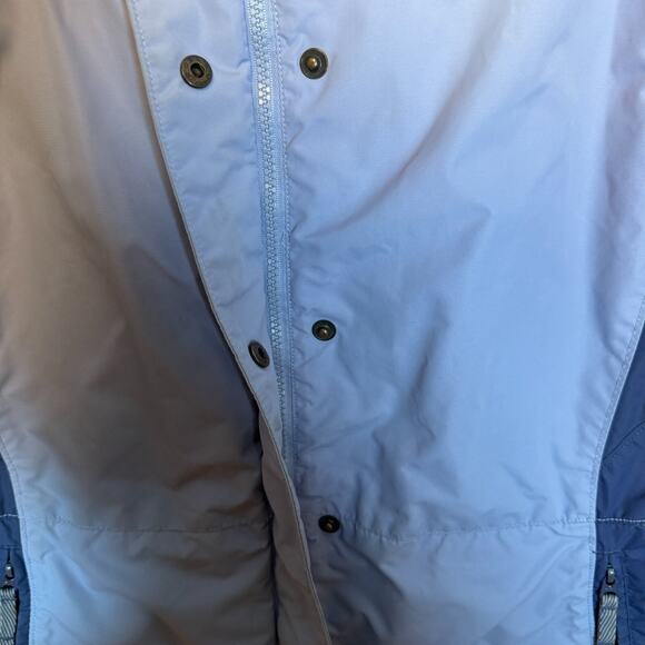 Columbia Jacket Womens Small Purple Core Jacket Hooded Zip Up Snap - Picture 9 of 13